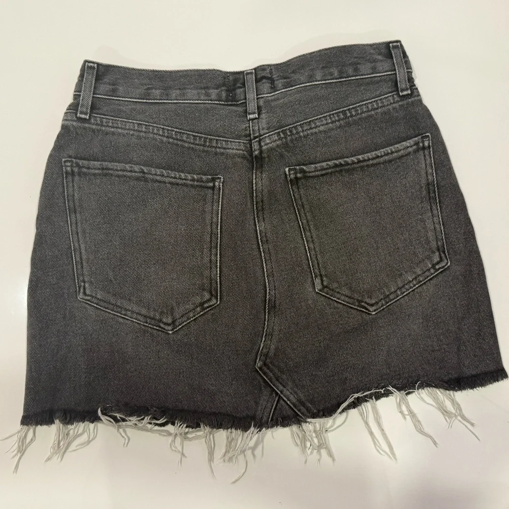 Agolde Charcoal Mini Skirt - Picture 3 of 5